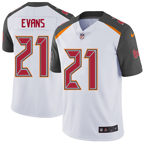 Nike Buccaneers #21 Justin Evans White Men's Stitched NFL Vapor Untouchable Limited Jersey - Click Image to Close